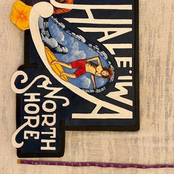 Haleiwa North Shore Wooden Sign - Picture 2 of 2